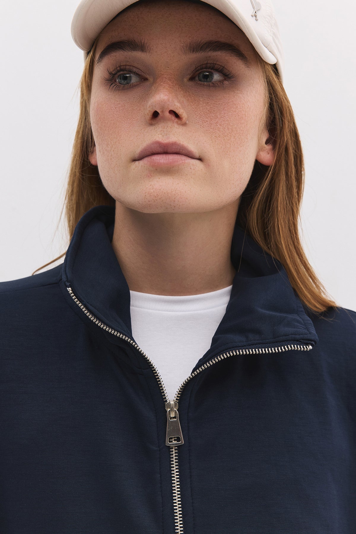 Sweatshirt mit halbem Reißverschluss