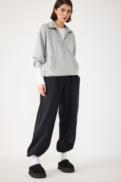 Sweatshirt mit halbem Reißverschluss