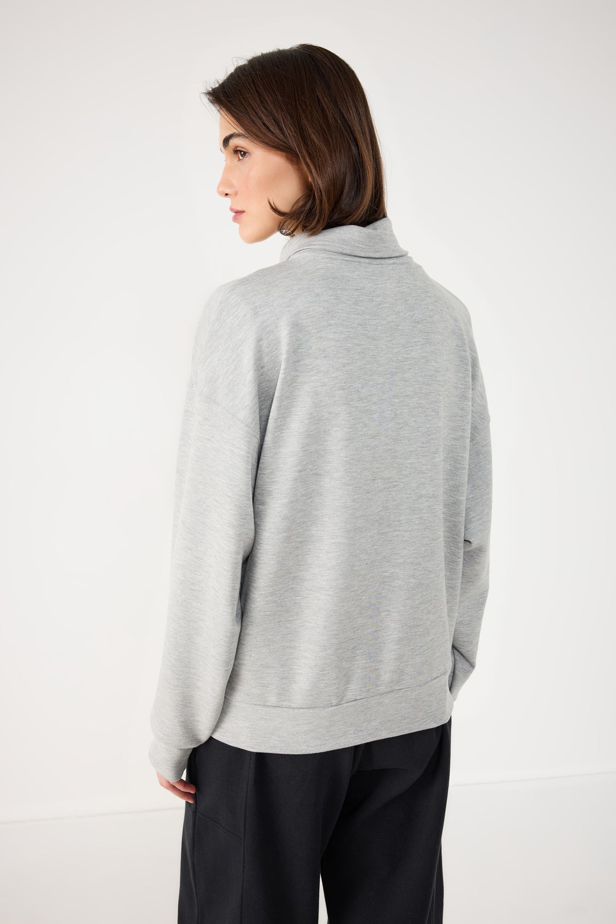 Sweatshirt mit halbem Reißverschluss