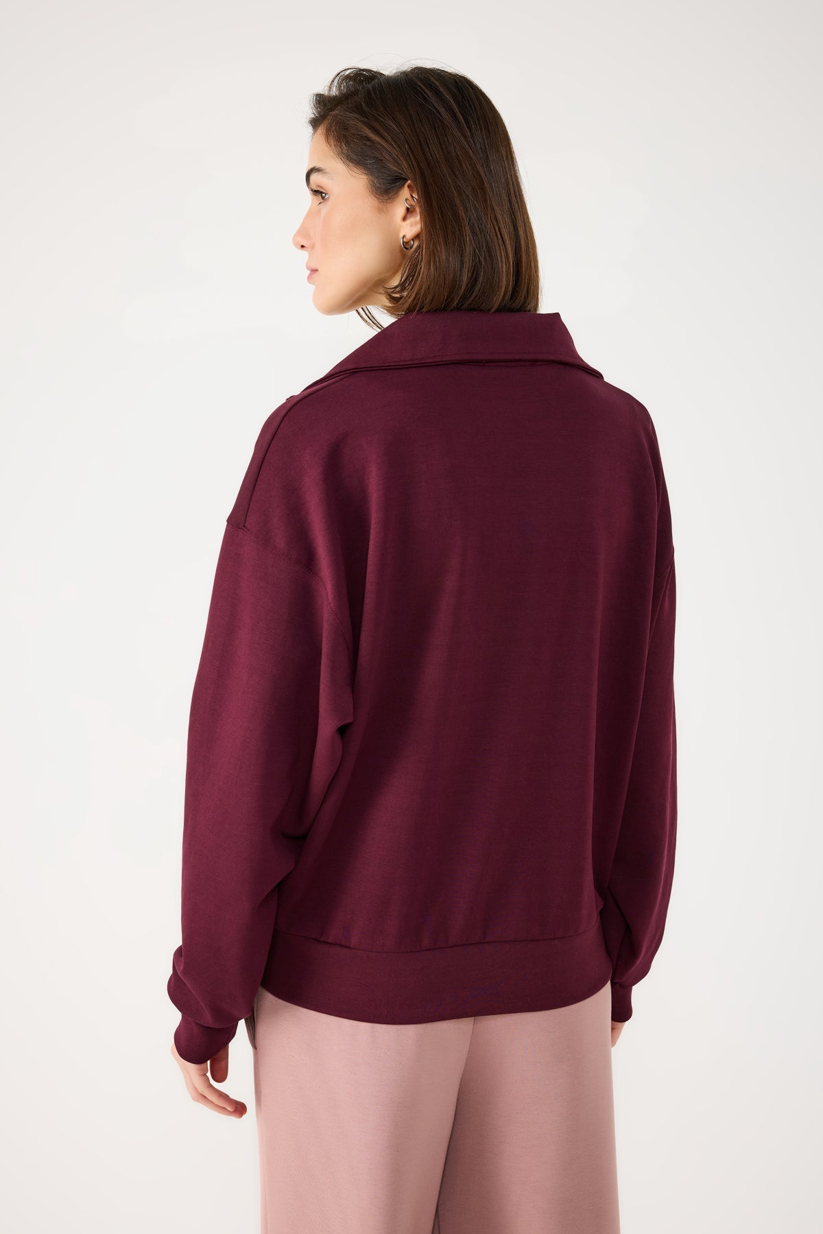 Sweatshirt mit halbem Reißverschluss