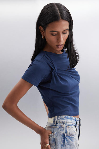YASMIN Damen Bio-Crop-Bluse