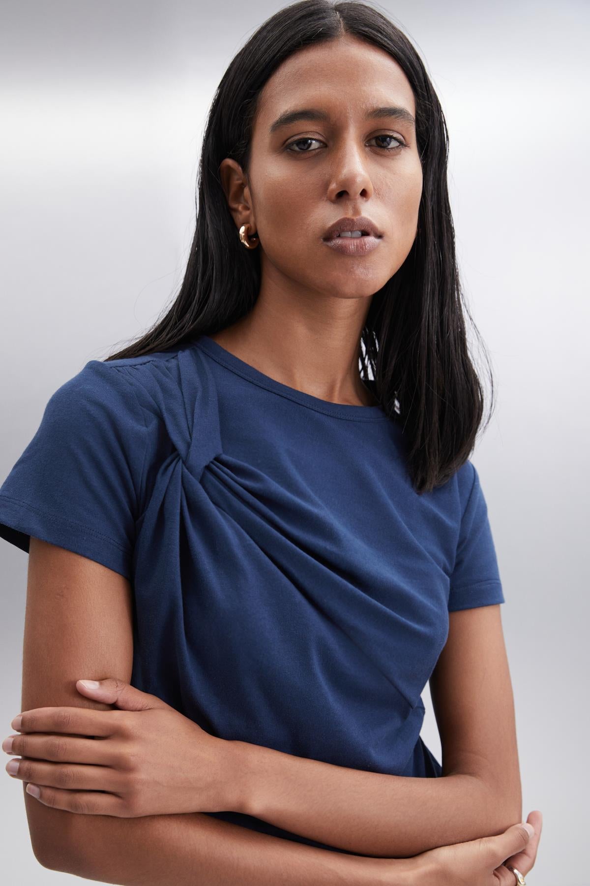 YASMIN Damen Bio-Crop-Bluse