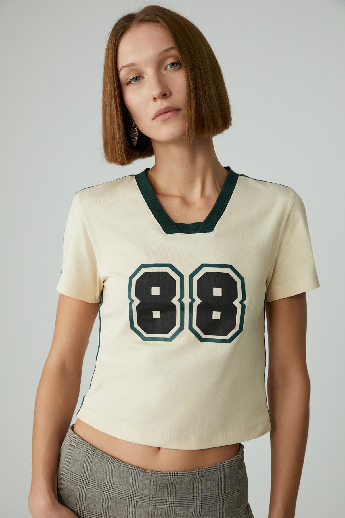 YEIDY Damen Asymmetrisches T-Shirt