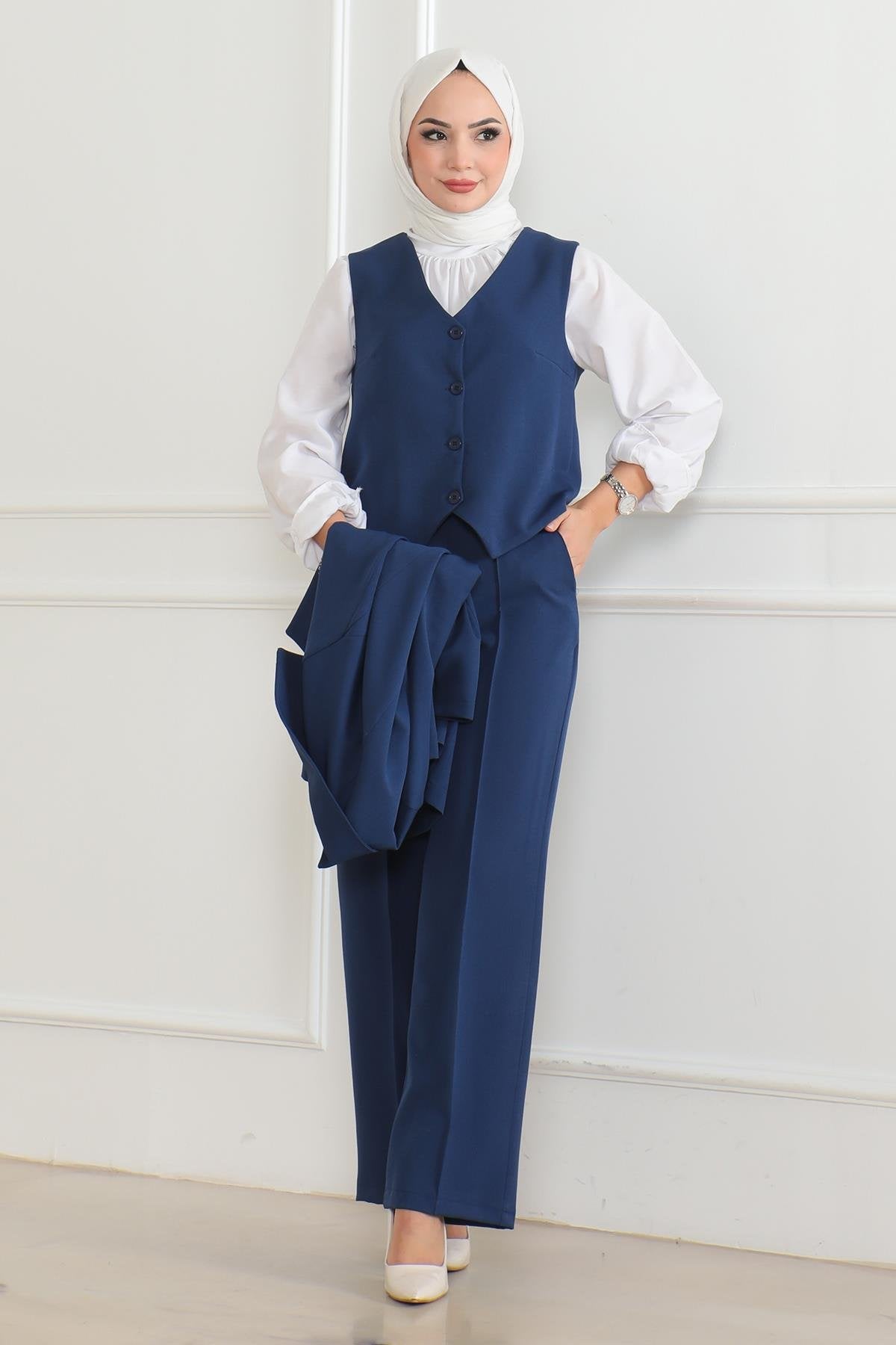 Indigo Weste Trio Set MSW19222-2