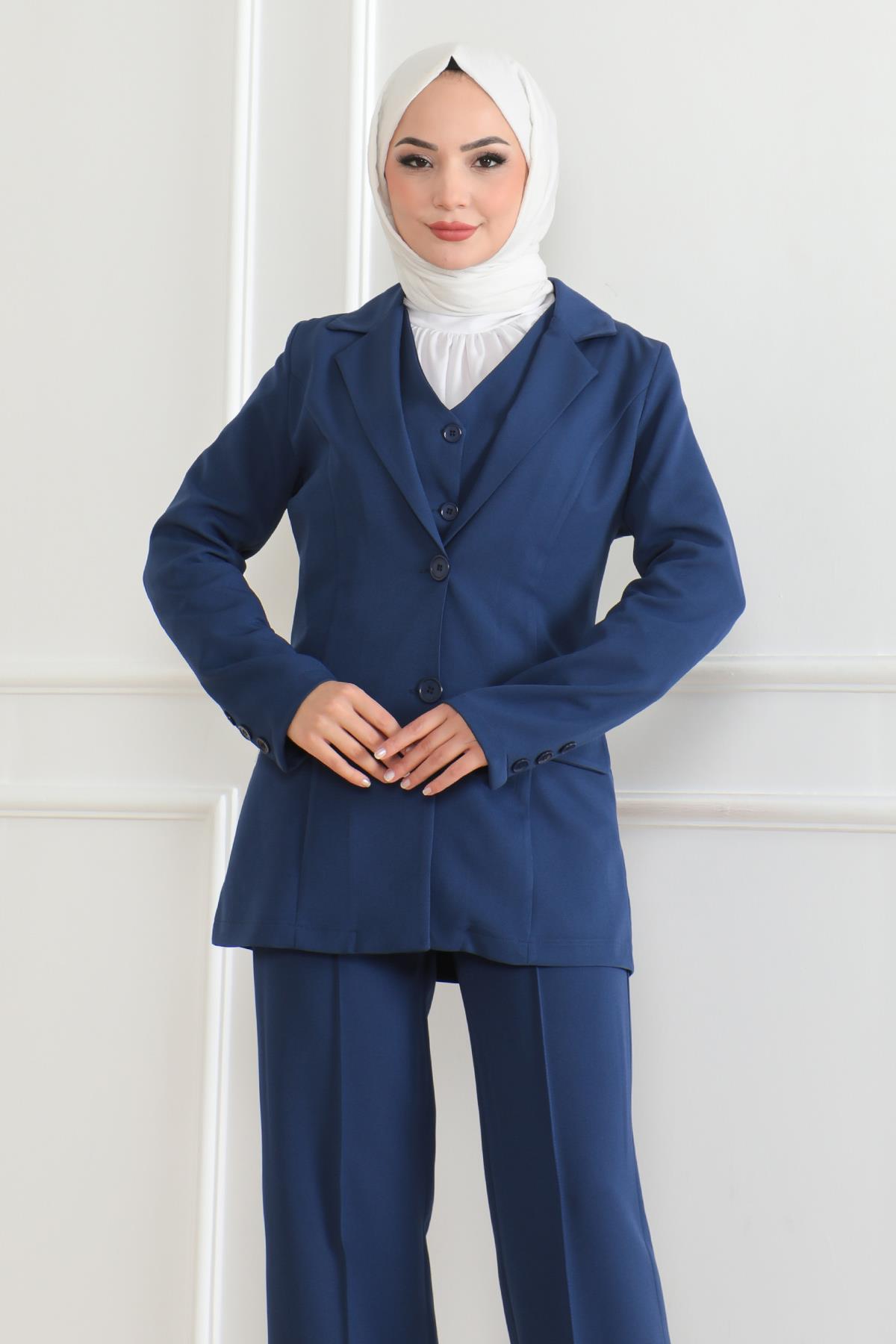 Indigo Weste Trio Set MSW19222-2