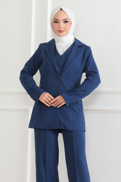 Indigo Weste Trio Set MSW19222-2