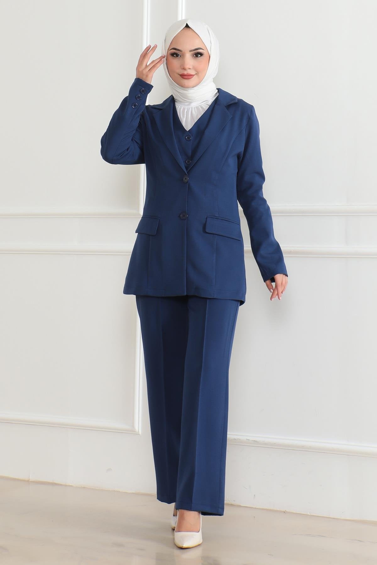 Indigo Weste Trio Set MSW19222-2