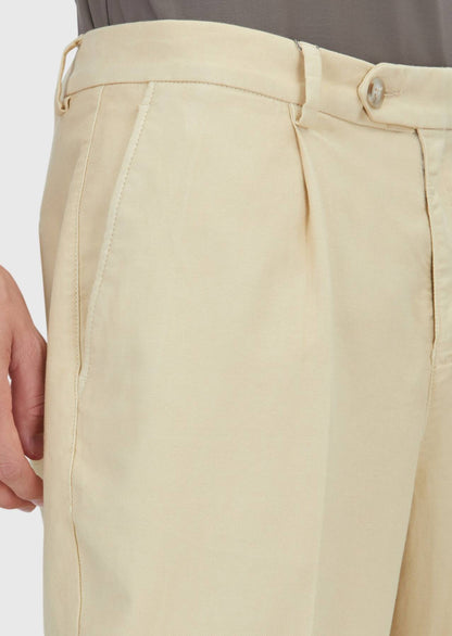 Gelbe Velours Regular Fit Freizeithose