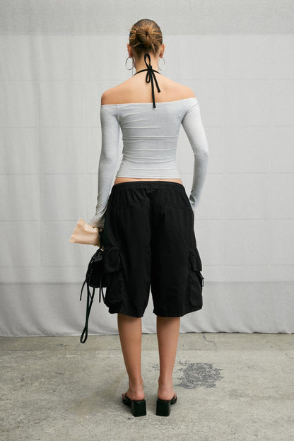 Damen Bluse mit Kontrastbesatz