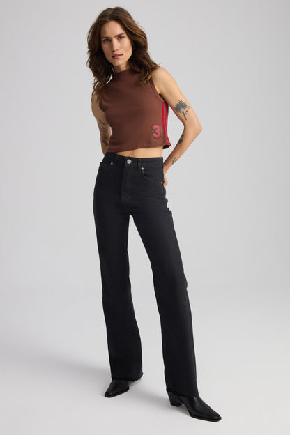 YESLIN Damen Bio-Baumwoll-Crop-Shirt