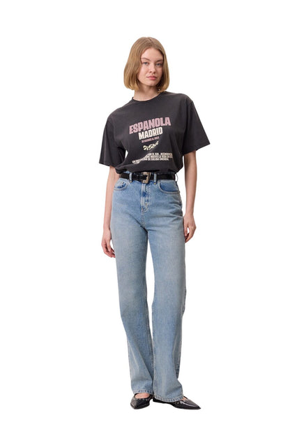 T-SHIRT MIT KURZARM UND WASHING-EFFEKT, GRÜN