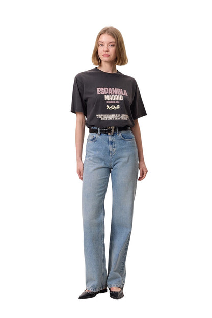 T-SHIRT MIT KURZARM UND WASHING-EFFEKT, GRÜN