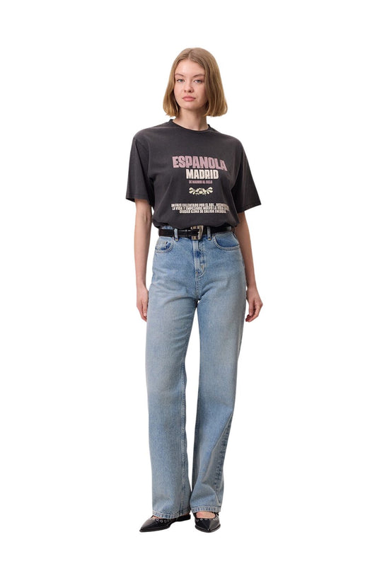 T-SHIRT MIT KURZARM UND WASHING-EFFEKT, GRÜN