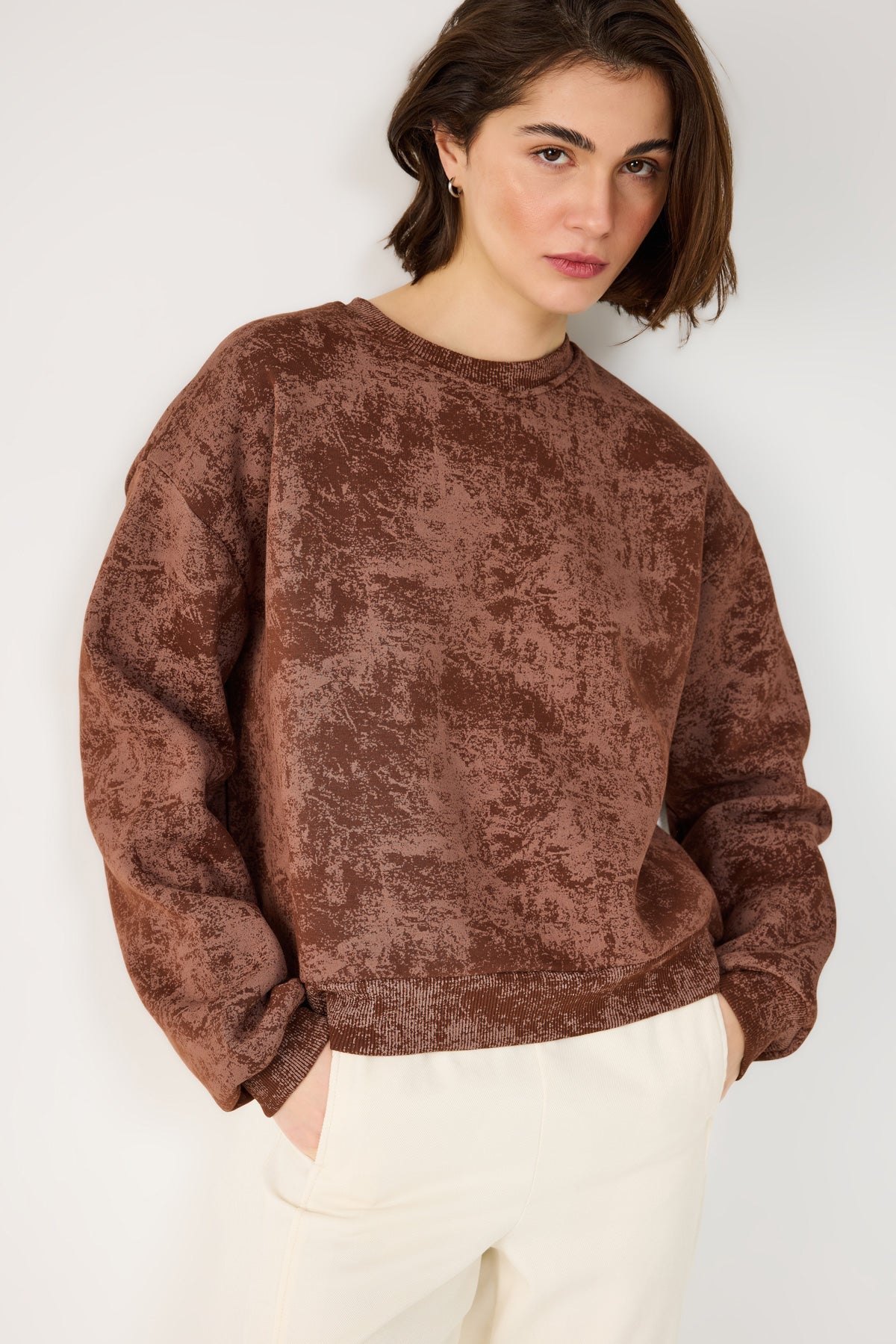Sweatshirt mit Rundhalsausschnitt