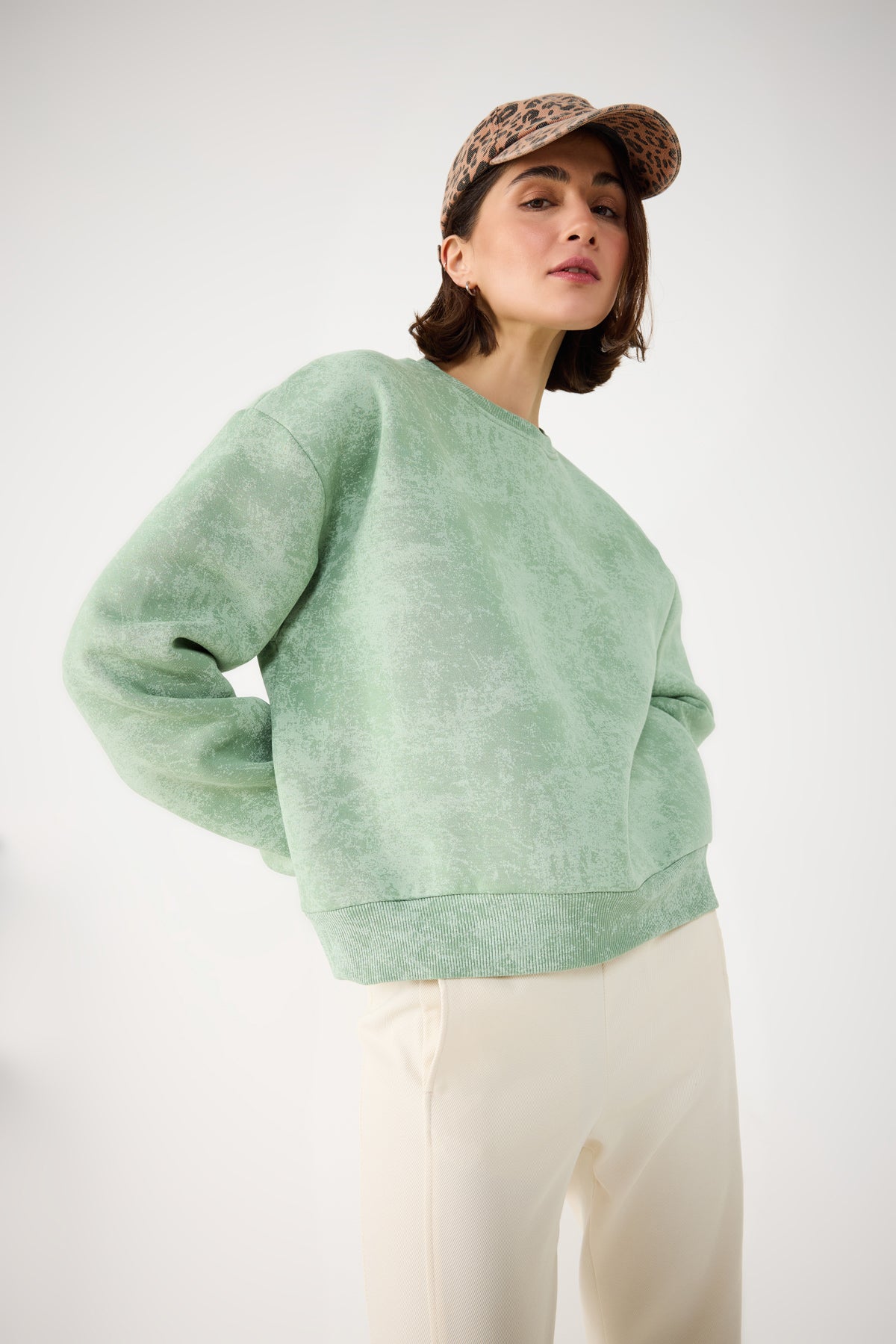 Sweatshirt mit Rundhalsausschnitt