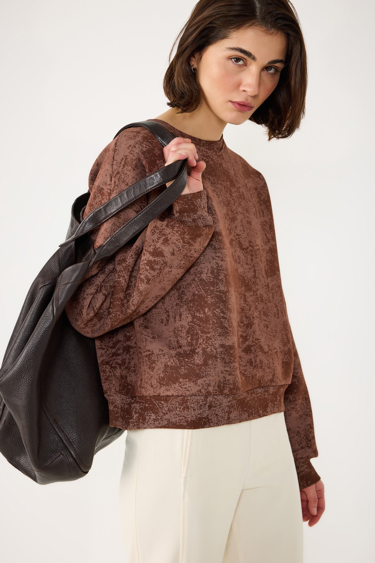Sweatshirt mit Rundhalsausschnitt