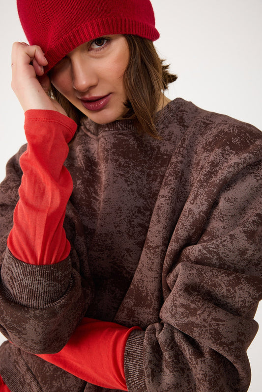 Sweatshirt mit Rundhalsausschnitt