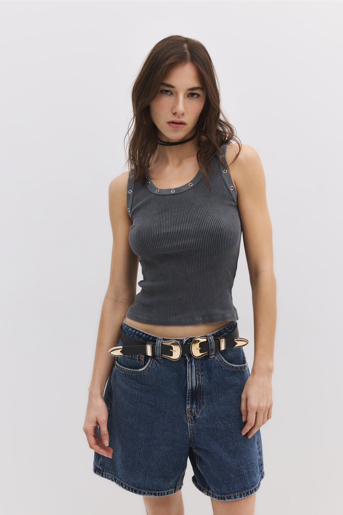 ärmellose Bluse