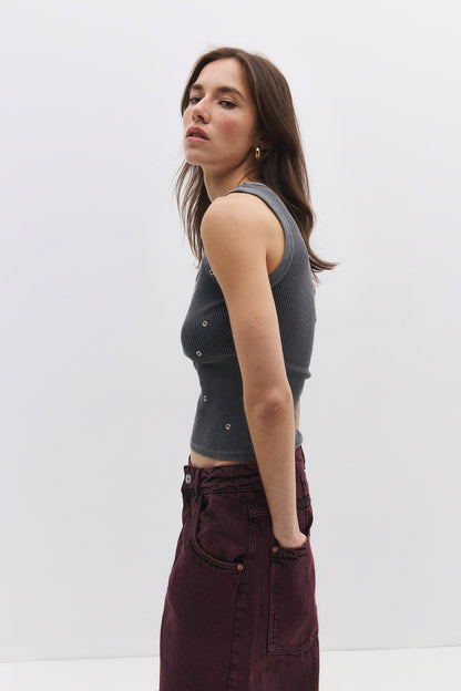 ärmellose Bluse