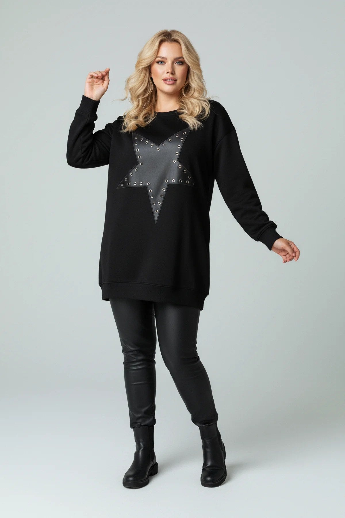 Sweatshirt mit Sternenprint