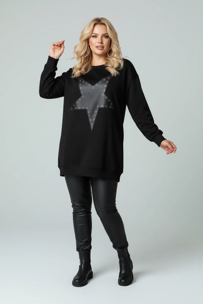 Sweatshirt mit Sternenprint