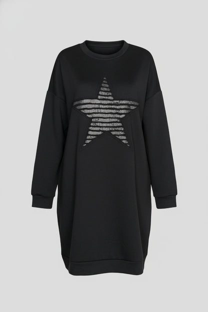Langarm-Sweatshirt mit Sternenmuster