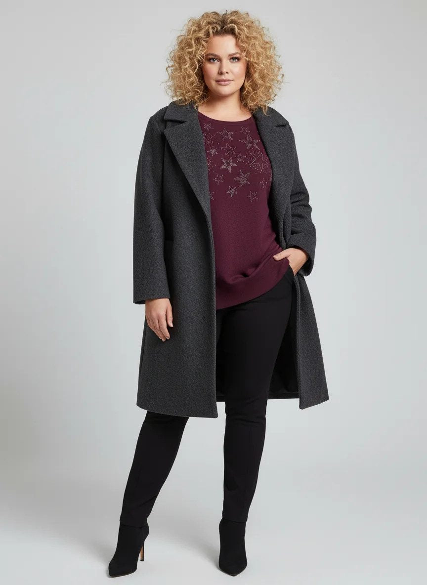 Bluse mit Sternenstickerei