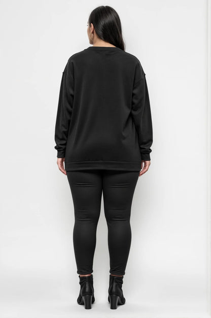 Langarm-T-Shirt mit Sternenstickerei