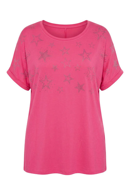 Sternenstein-Print Kurzarm T-Shirt