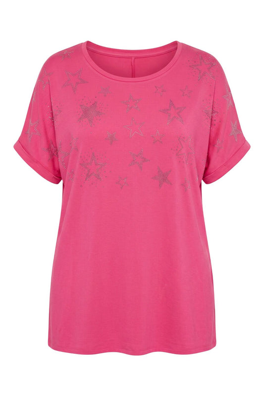 Sternenstein-Print Kurzarm T-Shirt