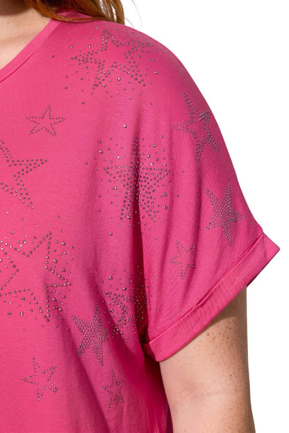 Sternenstein-Print Kurzarm T-Shirt