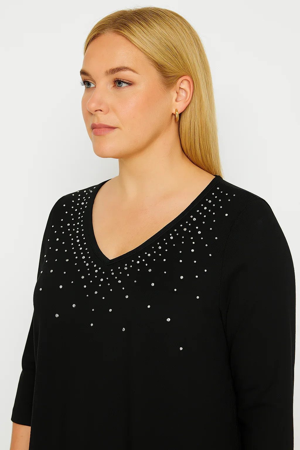Bluse mit Sternenstickerei