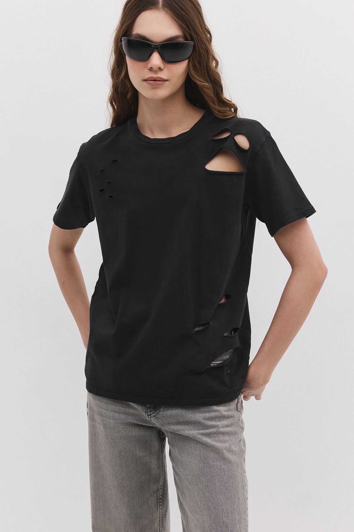 Kurzärmeliges Crop-T-Shirt