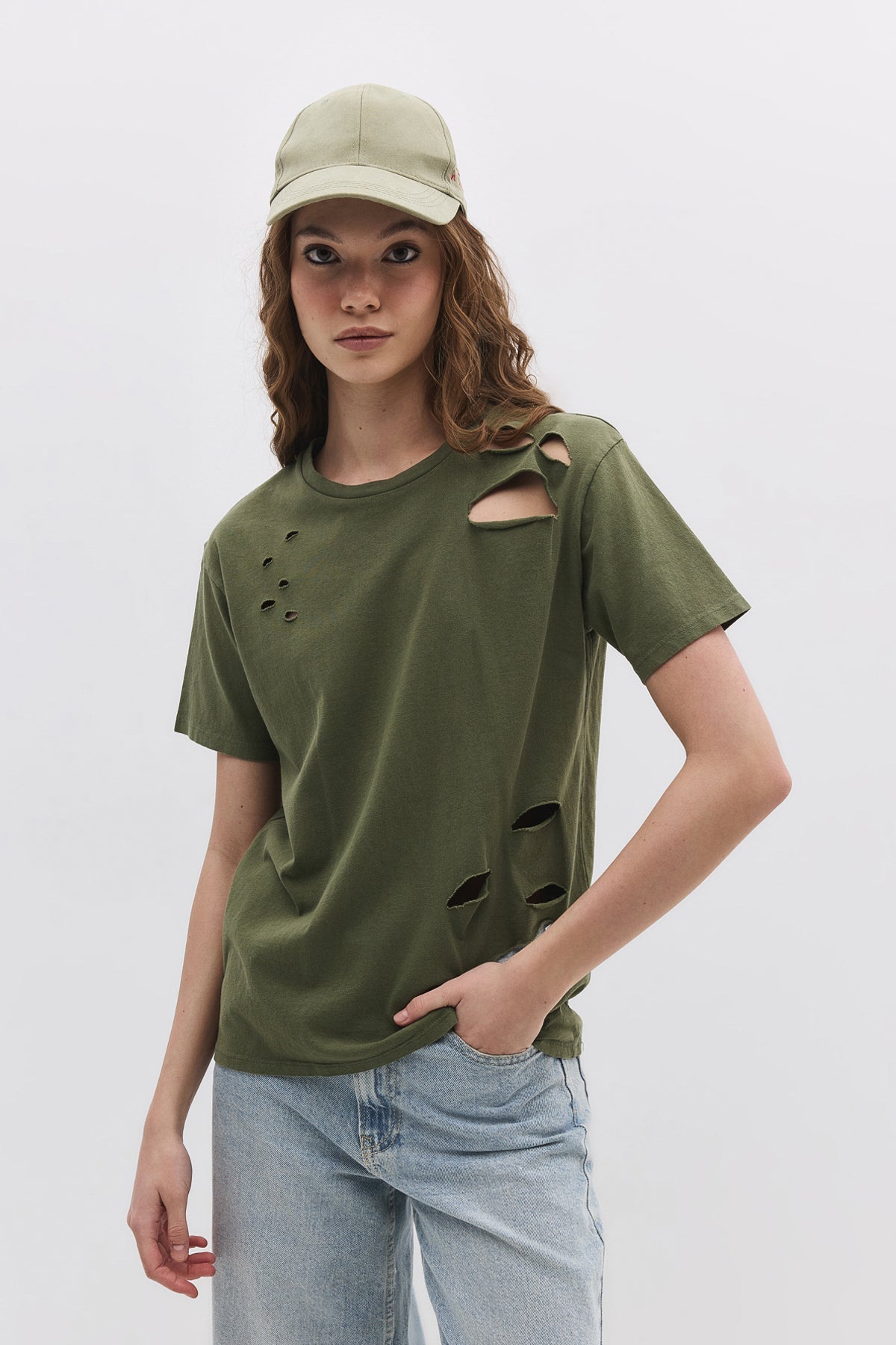 Kurzärmeliges Crop-T-Shirt
