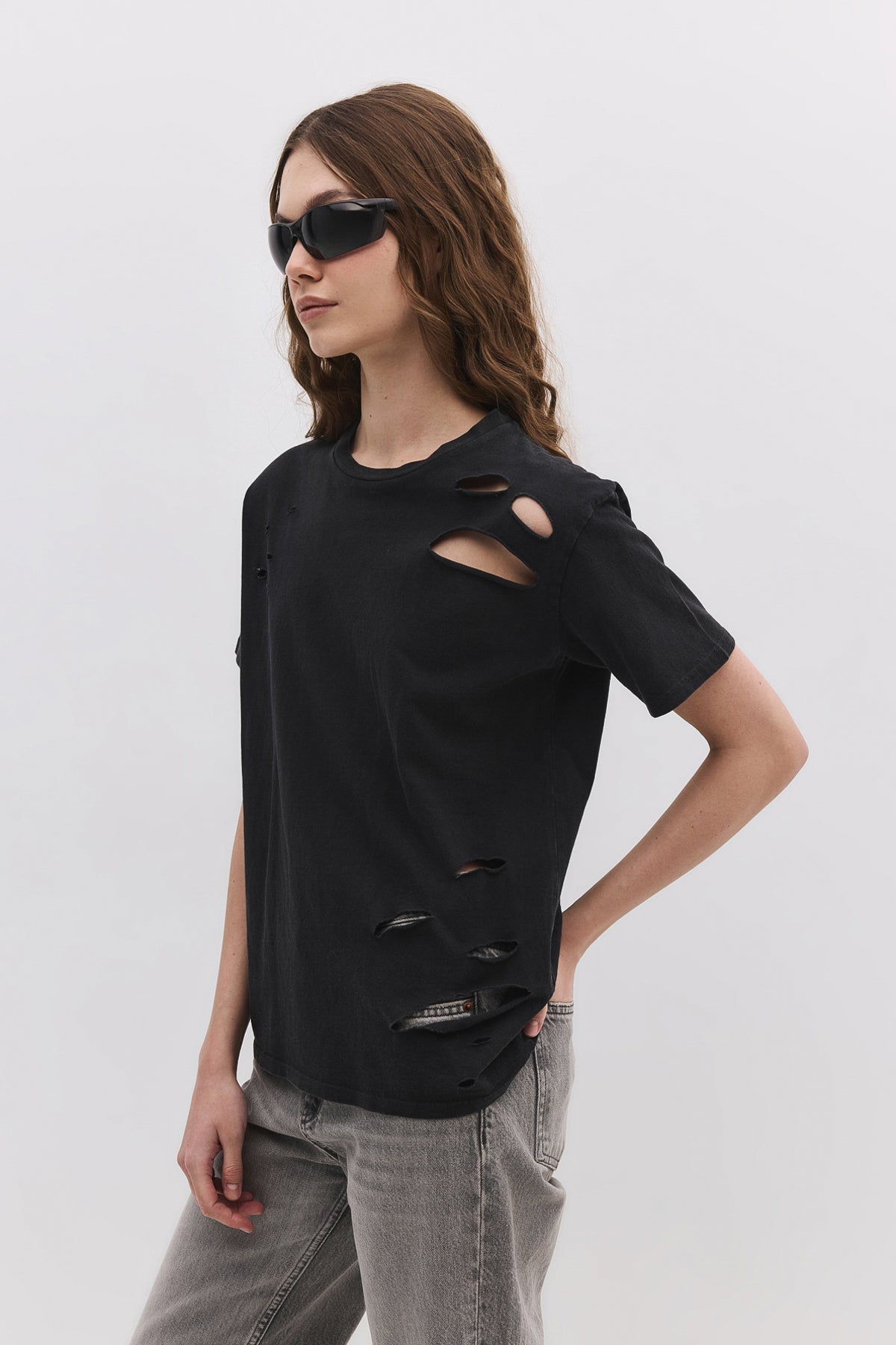 Kurzärmeliges Crop-T-Shirt