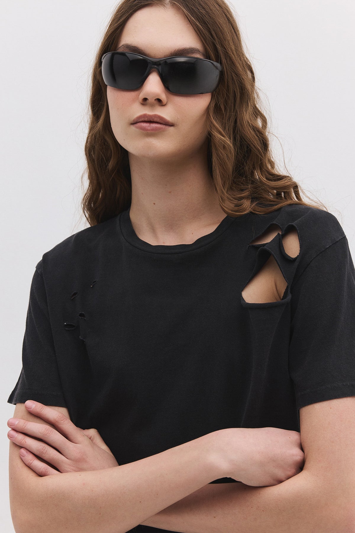 Kurzärmeliges Crop-T-Shirt