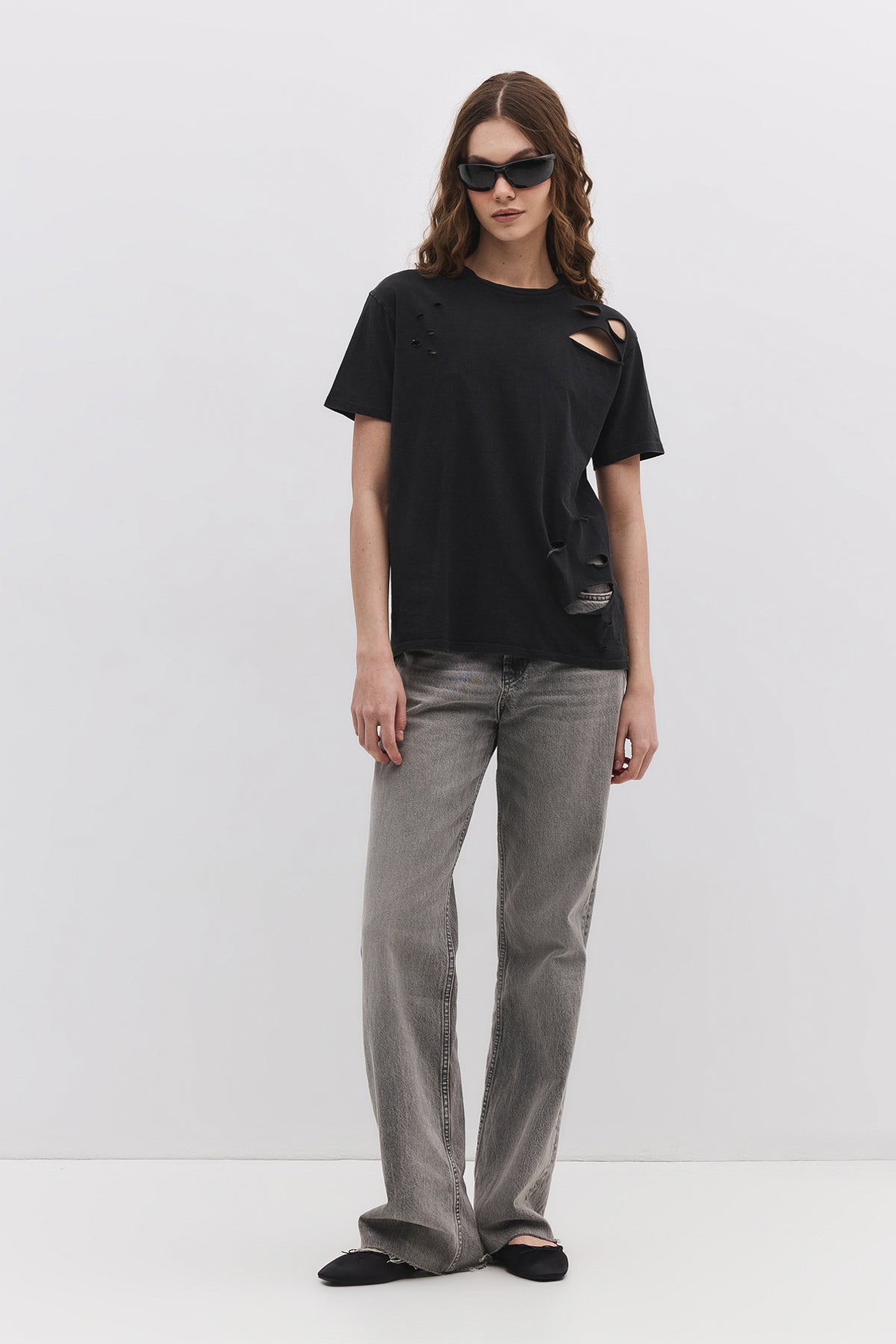 Kurzärmeliges Crop-T-Shirt