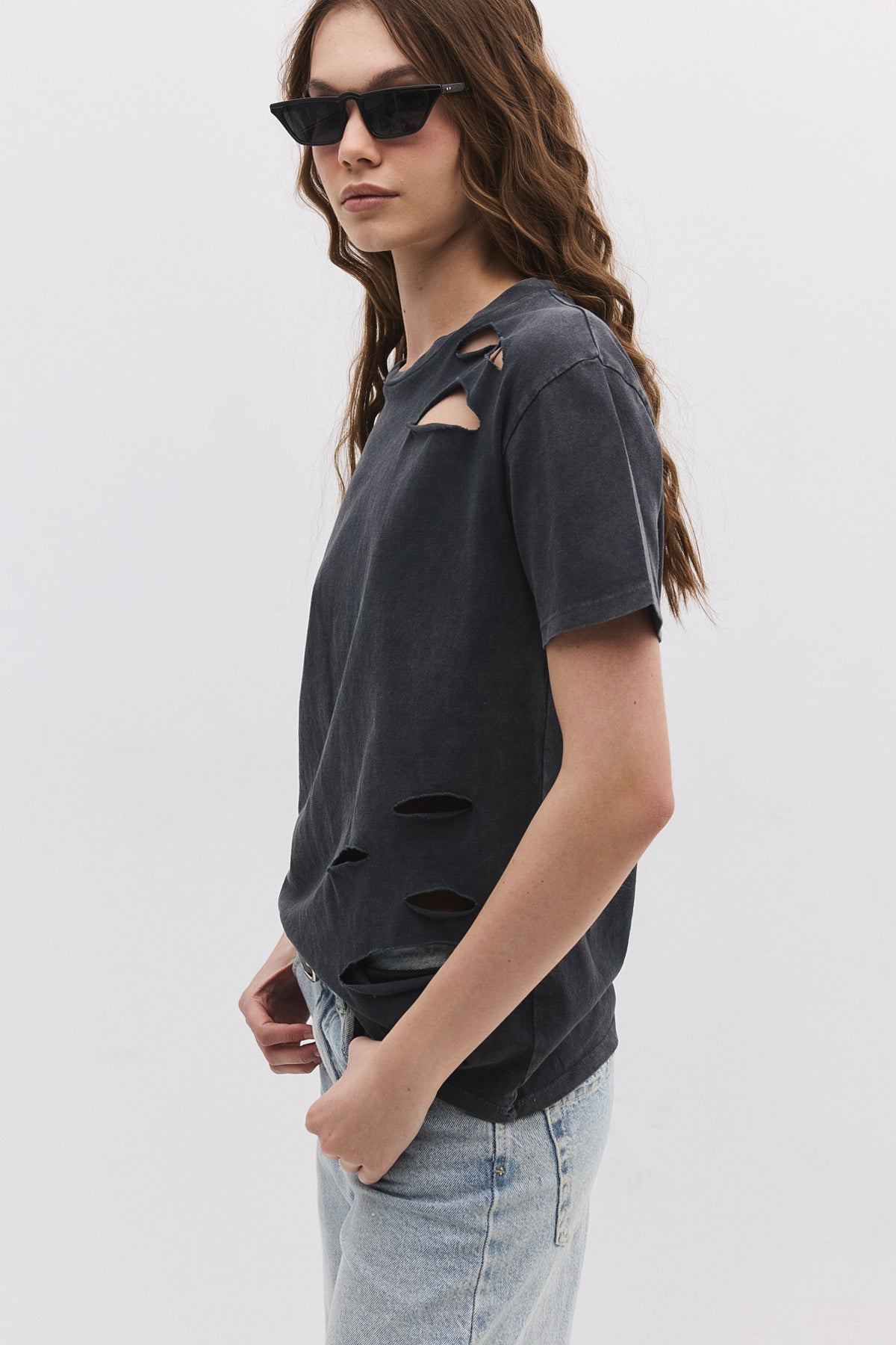 Kurzärmeliges Crop-T-Shirt