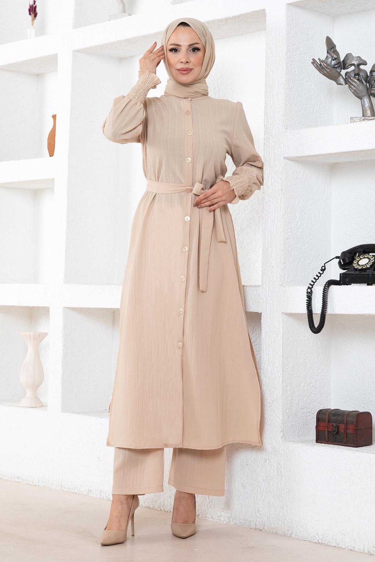 Beige Split Detail Set MSW19233-4Beige Split Detail Set MSW19233-4