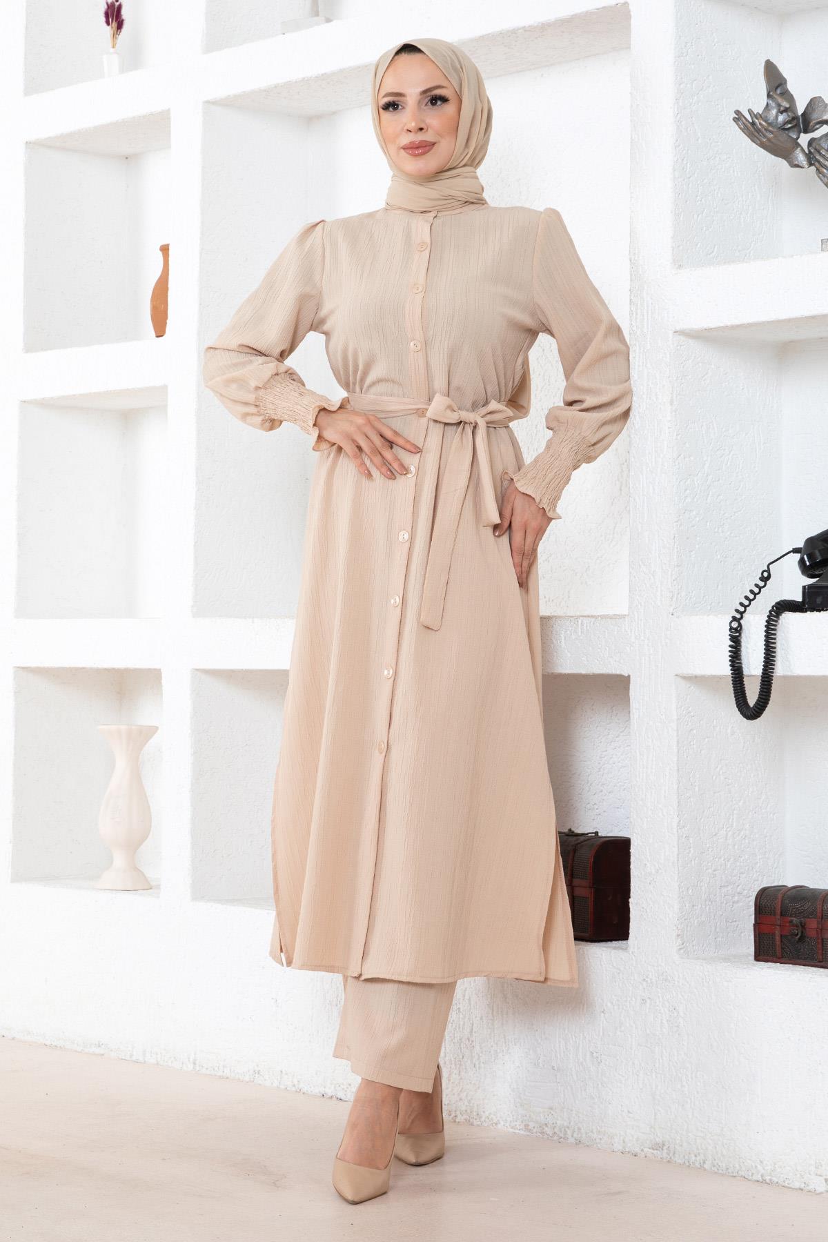 Beige Split Detail Set MSW19233-4Beige Split Detail Set MSW19233-4