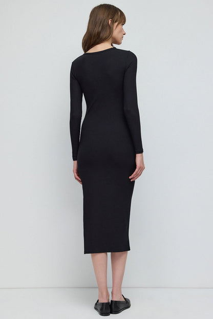 Midikleid mit Schlitz