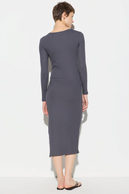 Midikleid mit Schlitz