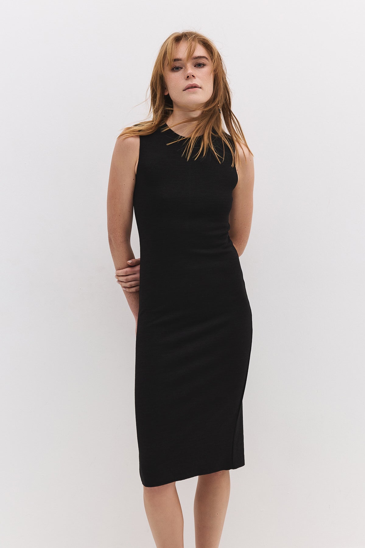 Midikleid mit Schlitz