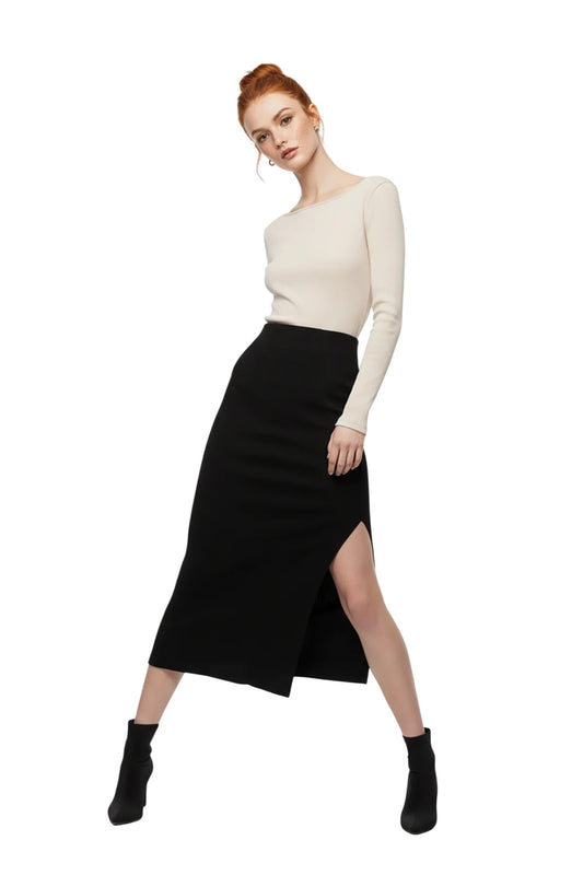 Langer Rock mit hoher Taille