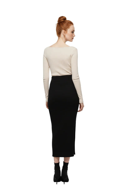 Langer Rock mit hoher Taille