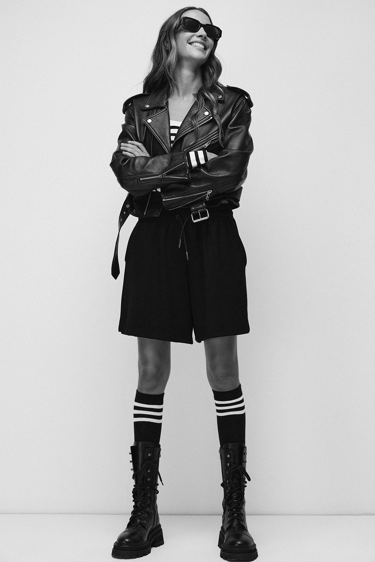 Bermuda-Shorts mit weicher Textur