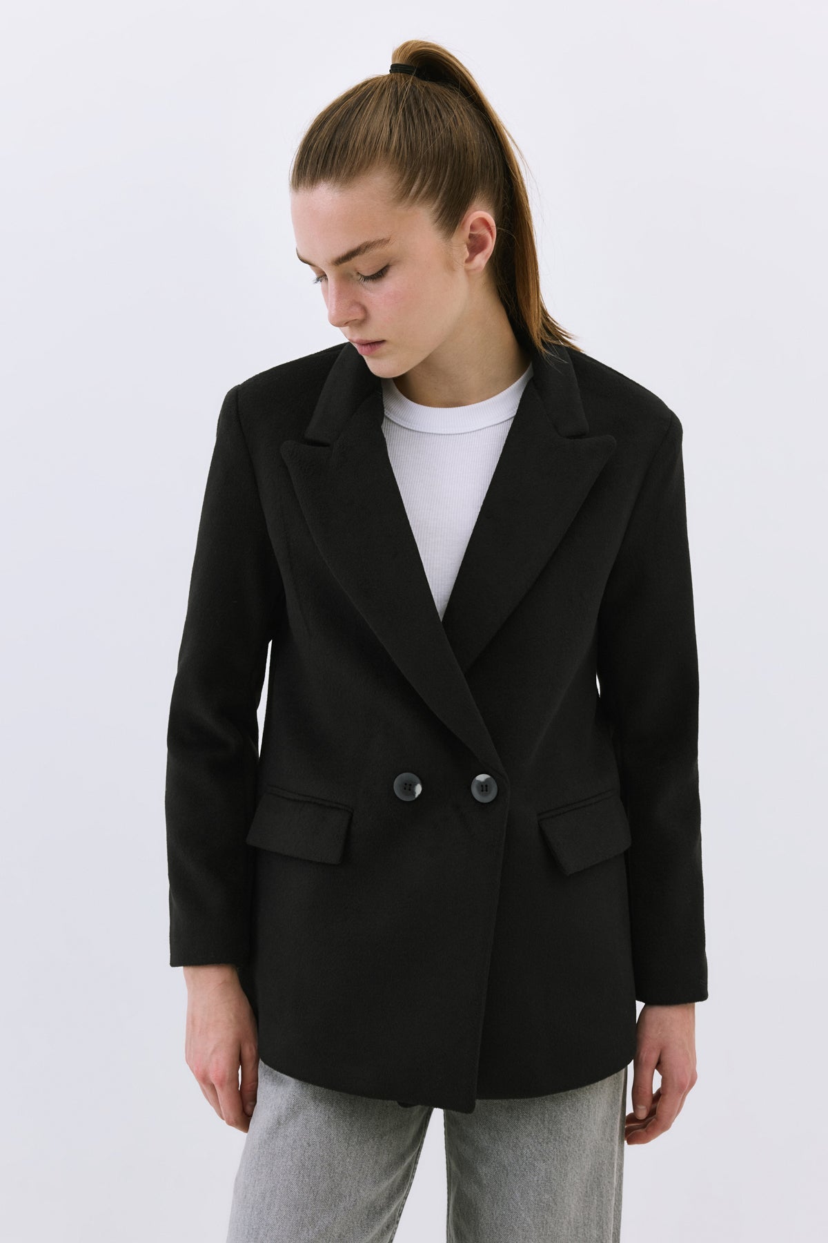 Blazerjacke mit weicher Textur