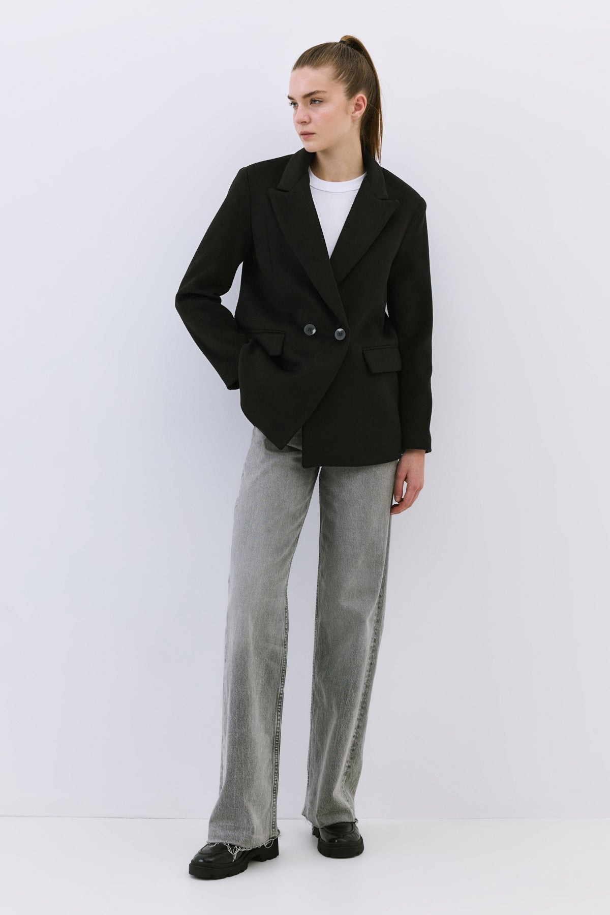 Blazerjacke mit weicher Textur