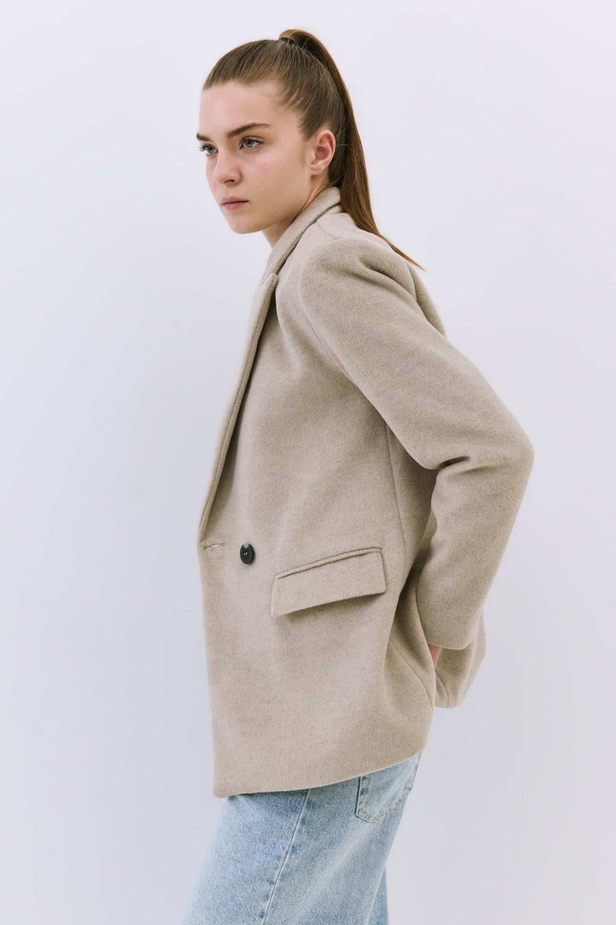 Blazerjacke mit weicher Textur