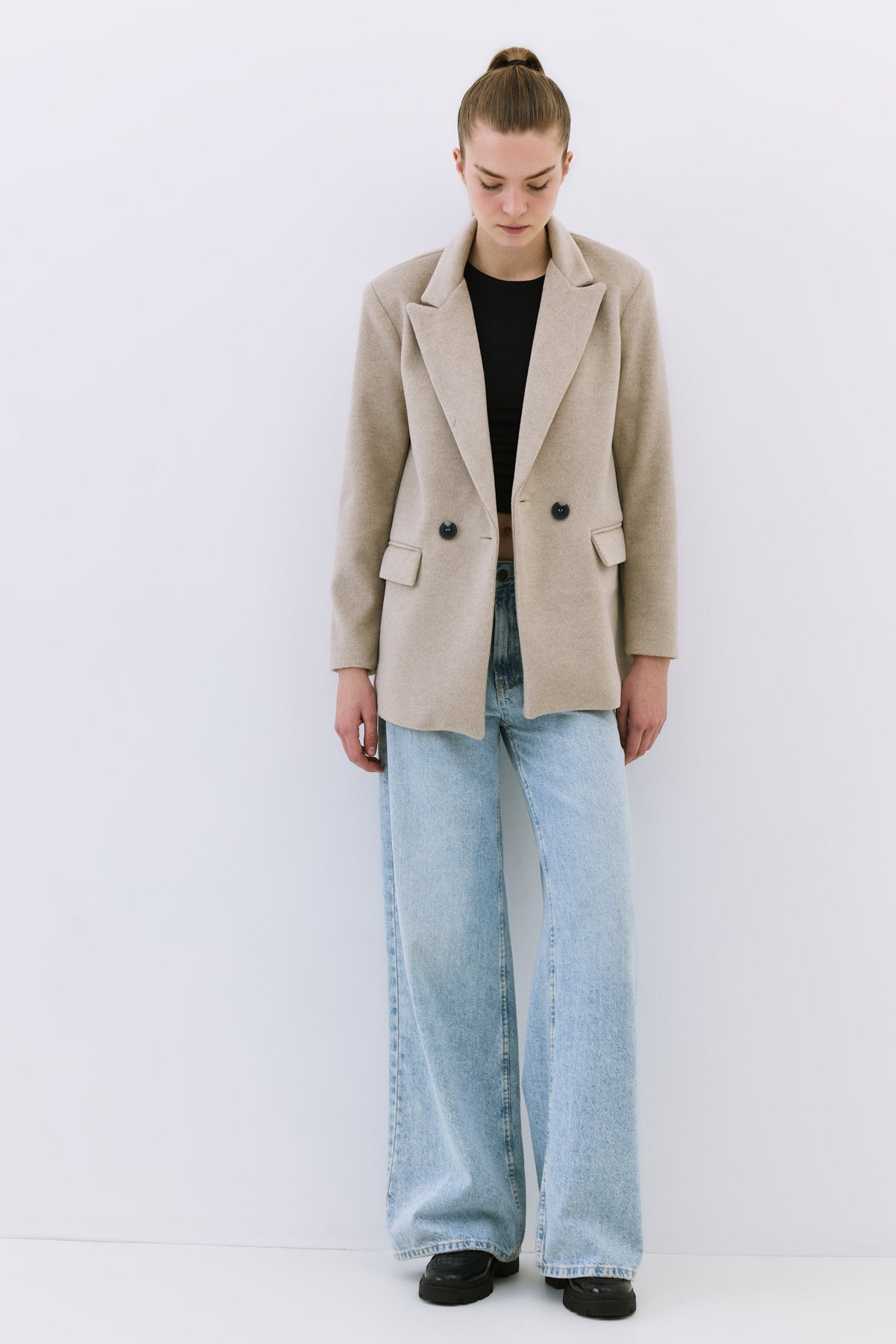 Blazerjacke mit weicher Textur